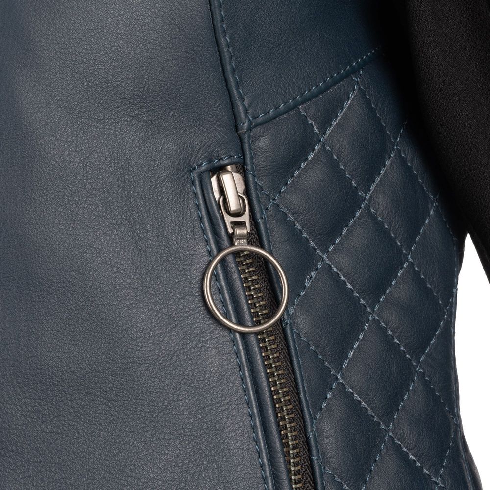 Oxford Radley Ladies Leather Jacket Teal FREE 1 YEAR Returns, FREE UK Delivery | ThrottleChimp