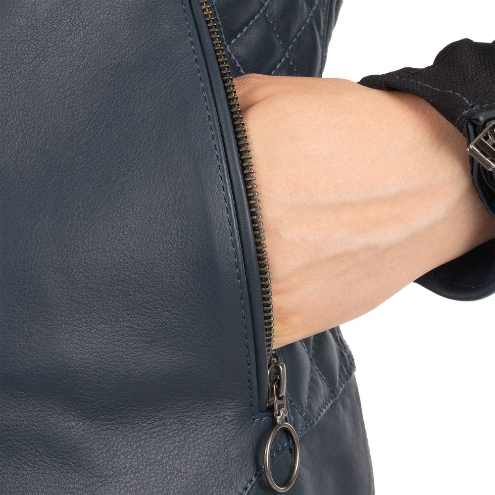 Oxford Radley Ladies Leather Jacket Teal FREE 1 YEAR Returns, FREE UK Delivery | ThrottleChimp