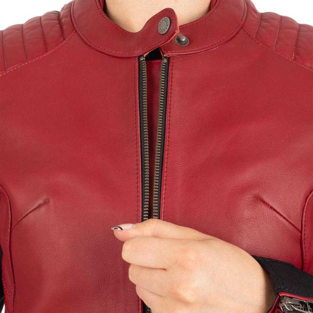 Oxford Radley Ladies Leather Jacket Red FREE 1 YEAR Returns, FREE UK Delivery | ThrottleChimp