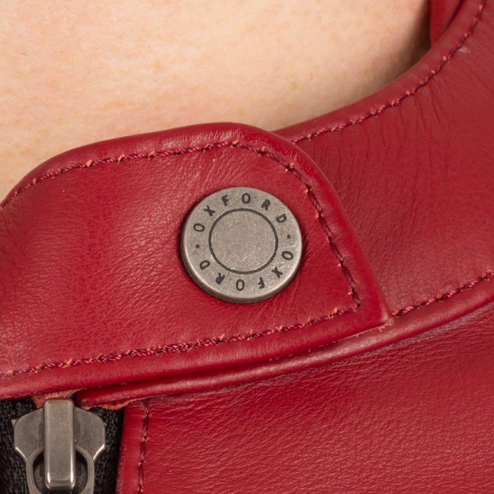Oxford Radley Ladies Leather Jacket Red FREE 1 YEAR Returns, FREE UK Delivery | ThrottleChimp