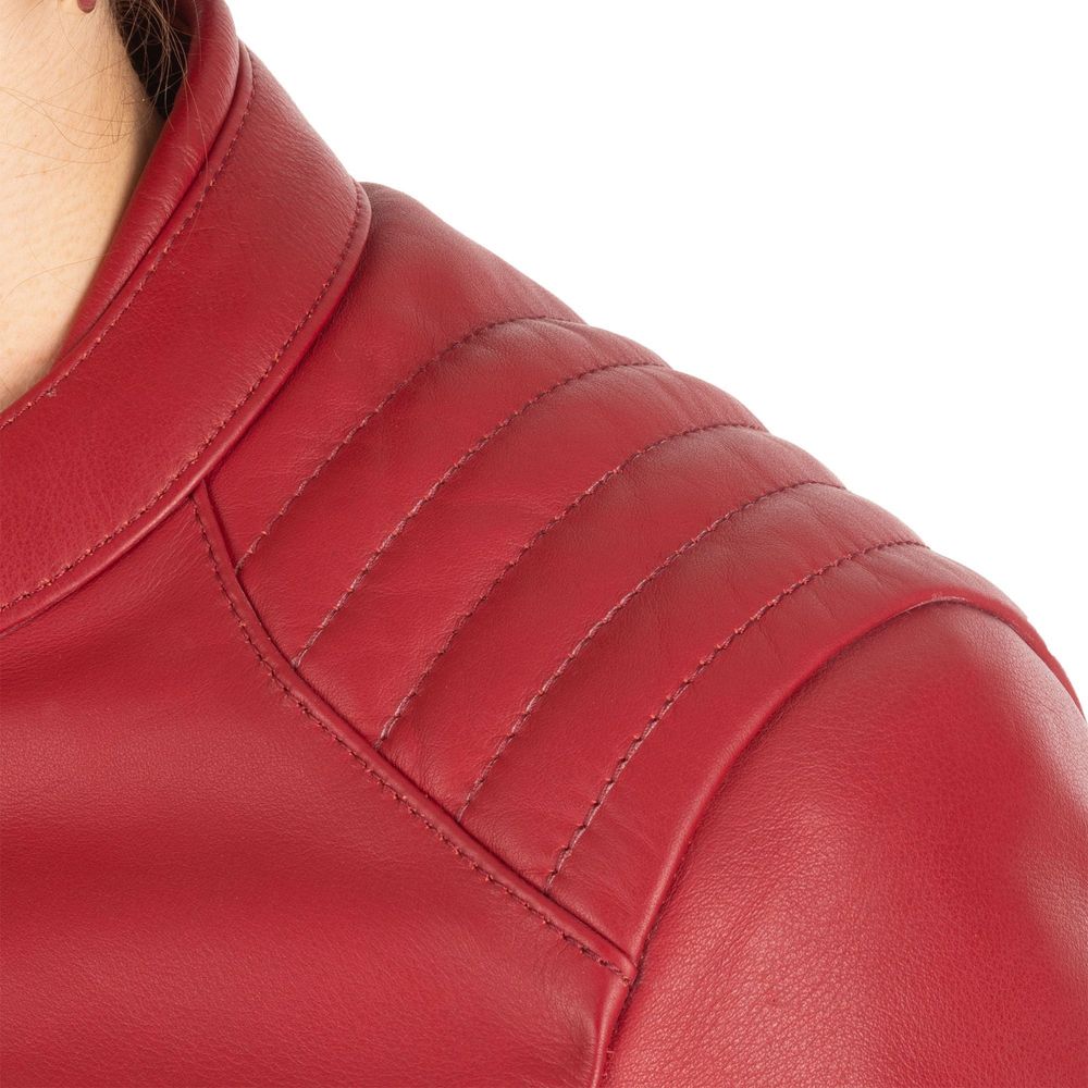 Oxford Radley Ladies Leather Jacket Red FREE 1 YEAR Returns, FREE UK Delivery | ThrottleChimp