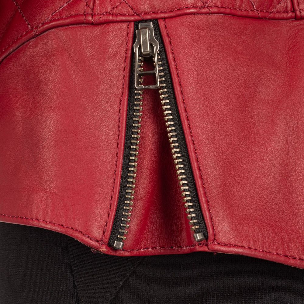 Oxford Radley Ladies Leather Jacket Red FREE 1 YEAR Returns, FREE UK Delivery | ThrottleChimp