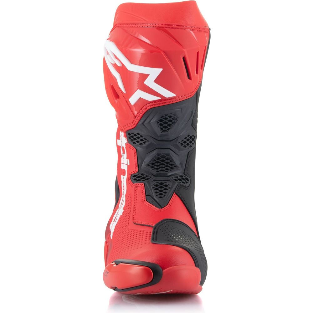 Alpinestars Supertech R Boots Bright Red / Fluo Red FREE 1 YEAR Returns, FREE UK Delivery | ThrottleChimp