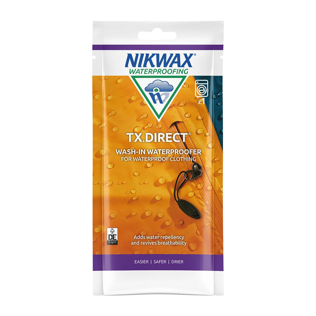 Nikwax TX.Direct Wash-In Pouch Single FREE 1 YEAR Returns, FREE UK Delivery | ThrottleChimp