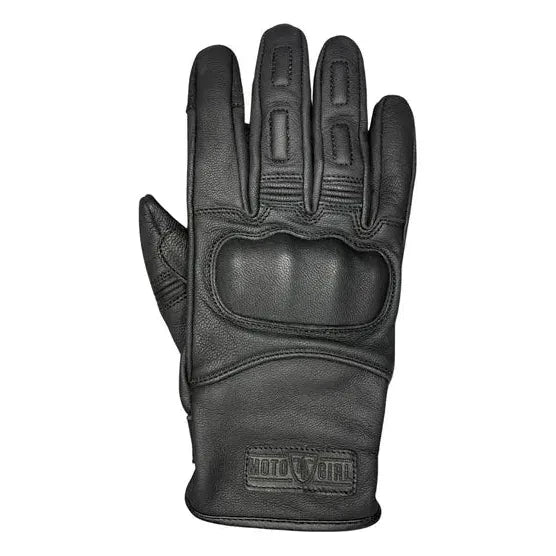 MotoGirl Bessie Ladies Leather Gloves Black FREE 1 YEAR Returns, FREE UK Delivery | ThrottleChimp