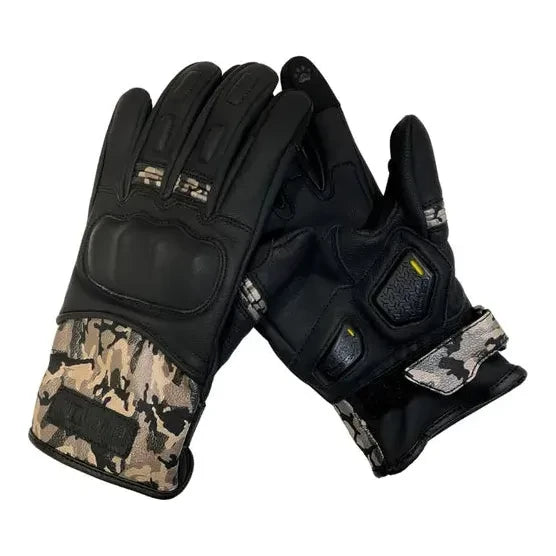 MotoGirl Bessie Ladies Leather Gloves Camo FREE 1 YEAR Returns, FREE UK Delivery | ThrottleChimp
