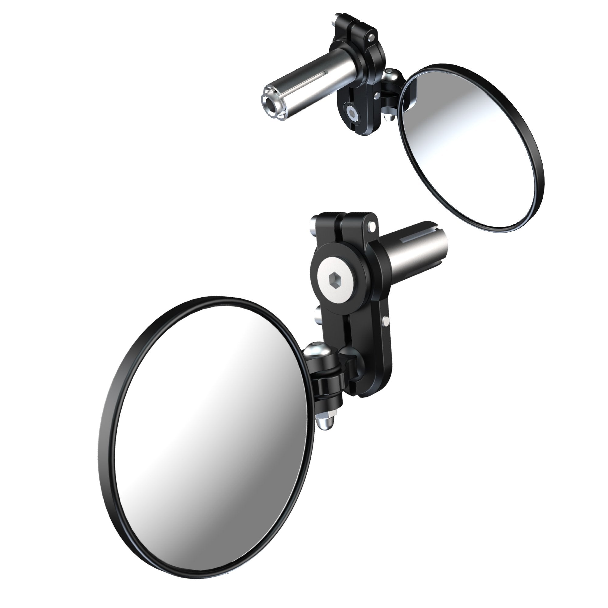 Oxford Fold-Away Bar End Mirrors Set Black FREE 1 YEAR Returns, FREE UK Delivery | ThrottleChimp
