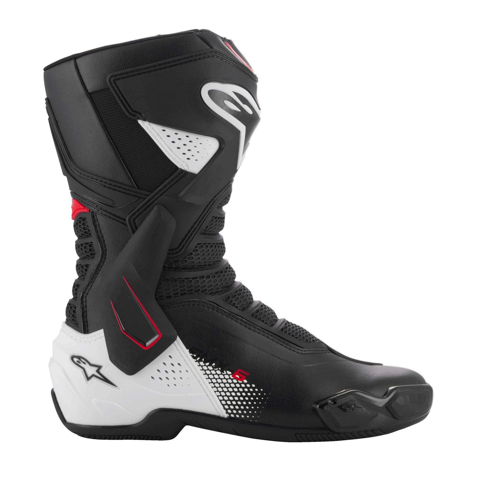Alpinestars SMX-6 V3 Boots Black / White / Red Graphic FREE 1 YEAR Returns, FREE UK Delivery | ThrottleChimp
