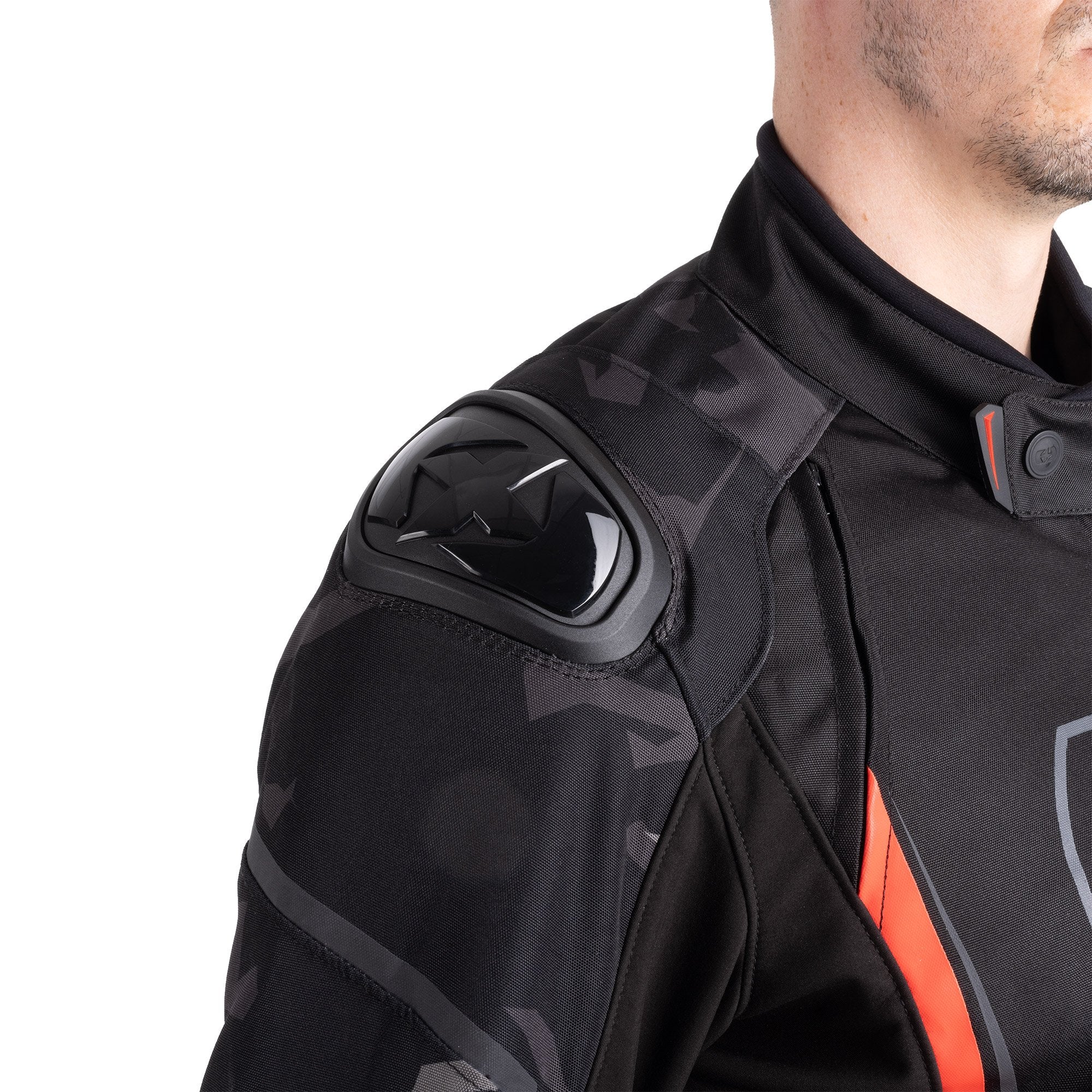 Oxford Omega 1.0 Dry2Dry Textile Jacket Black / Camo / Red FREE 1 YEAR Returns, FREE UK Delivery | ThrottleChimp