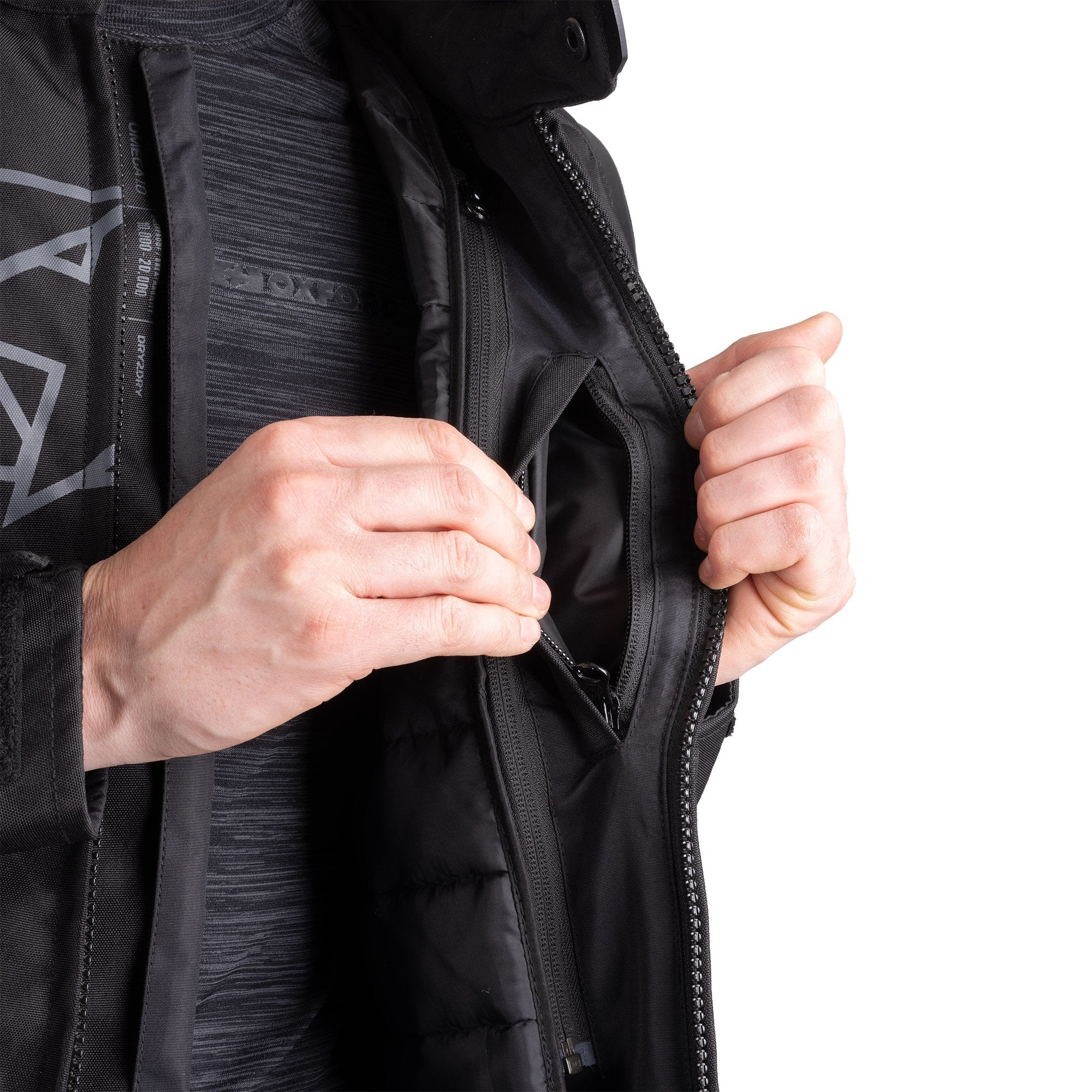 Oxford Omega 1.0 Dry2Dry Textile Jacket Stealth Black FREE 1 YEAR Returns, FREE UK Delivery | ThrottleChimp