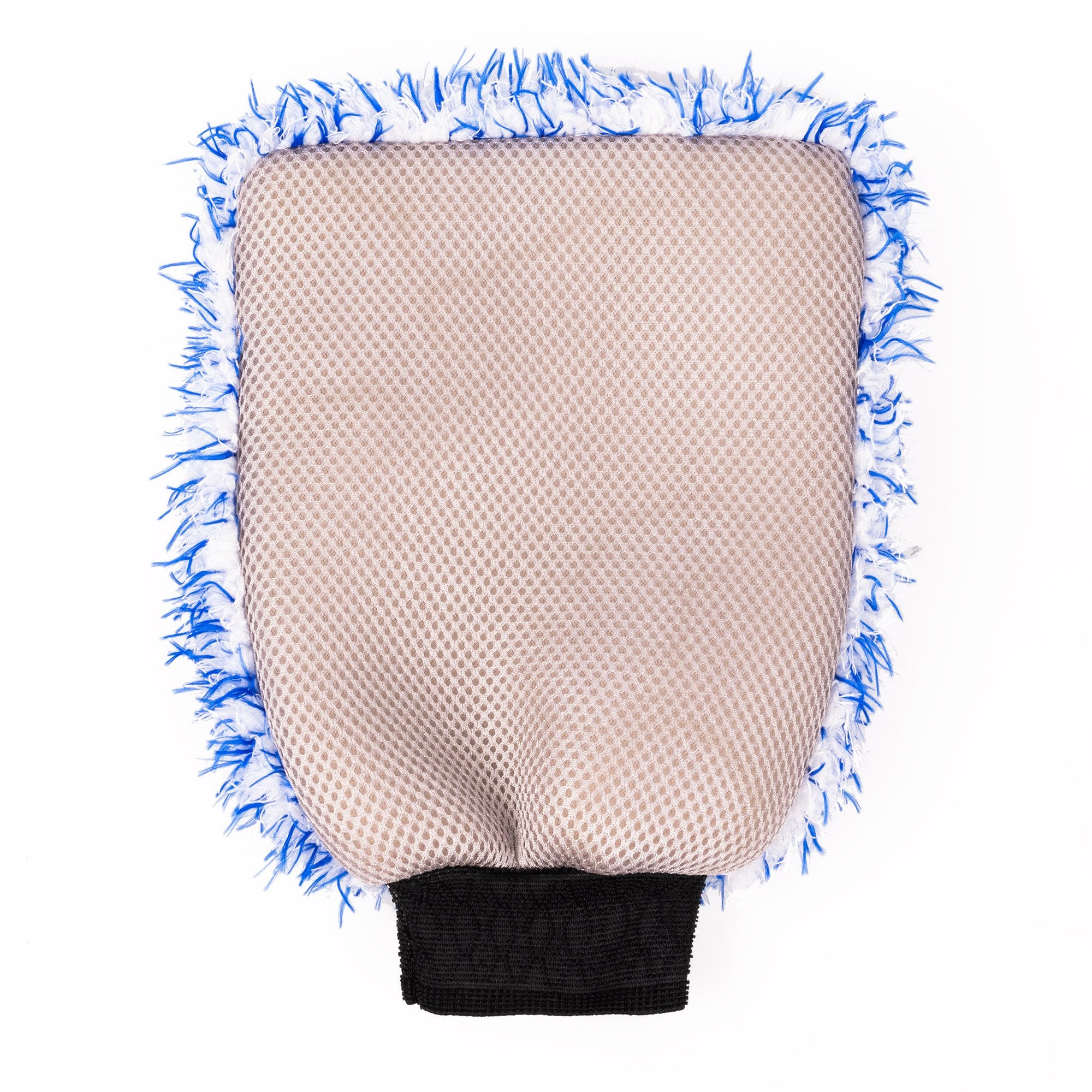 Oxford Plush Microfibre Wash Mitt Blue / White FREE 1 YEAR Returns, FREE UK Delivery | ThrottleChimp