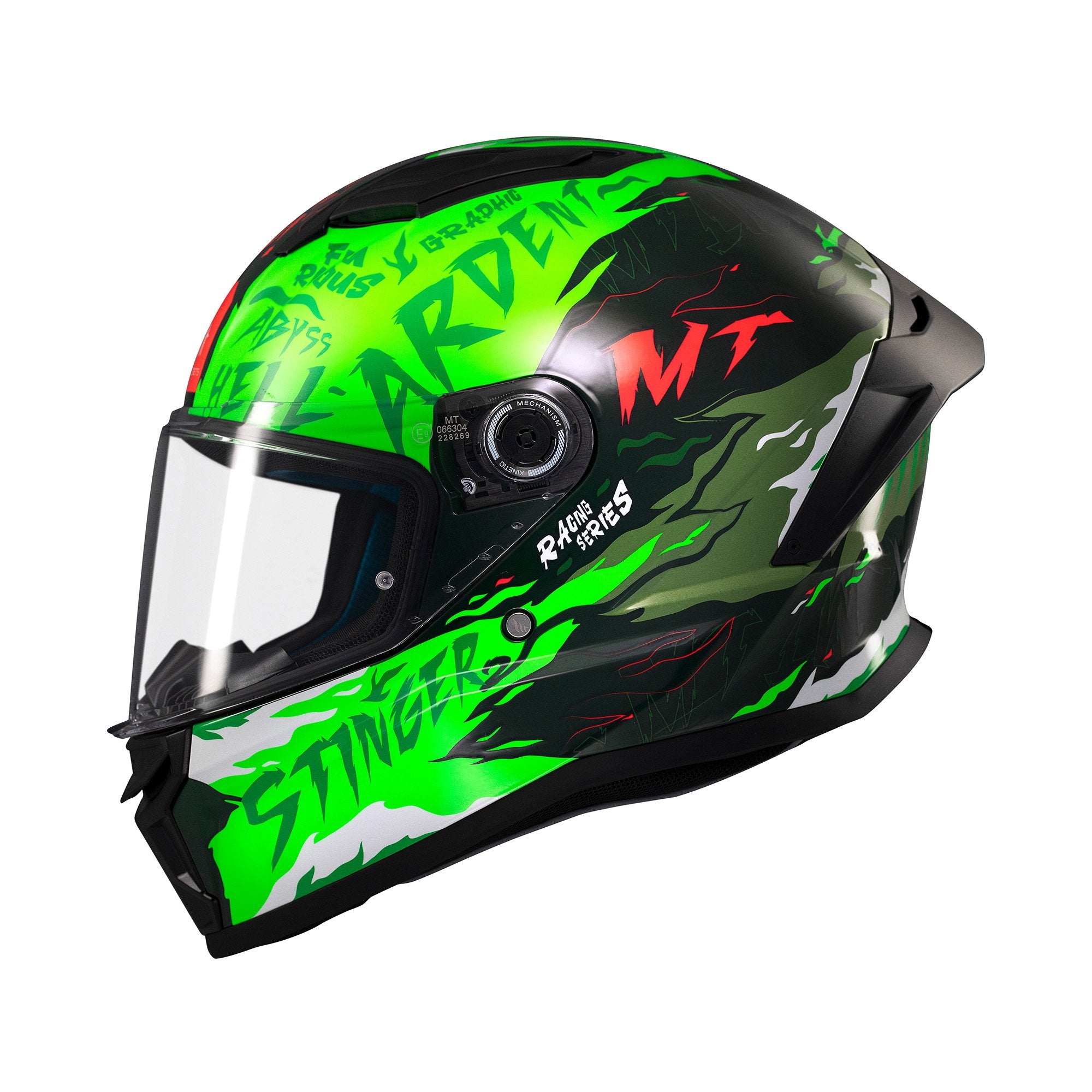 MT Stinger 2 Ardent C6 Full Face Helmet Gloss Green FREE 1 YEAR Returns, FREE UK Delivery | ThrottleChimp