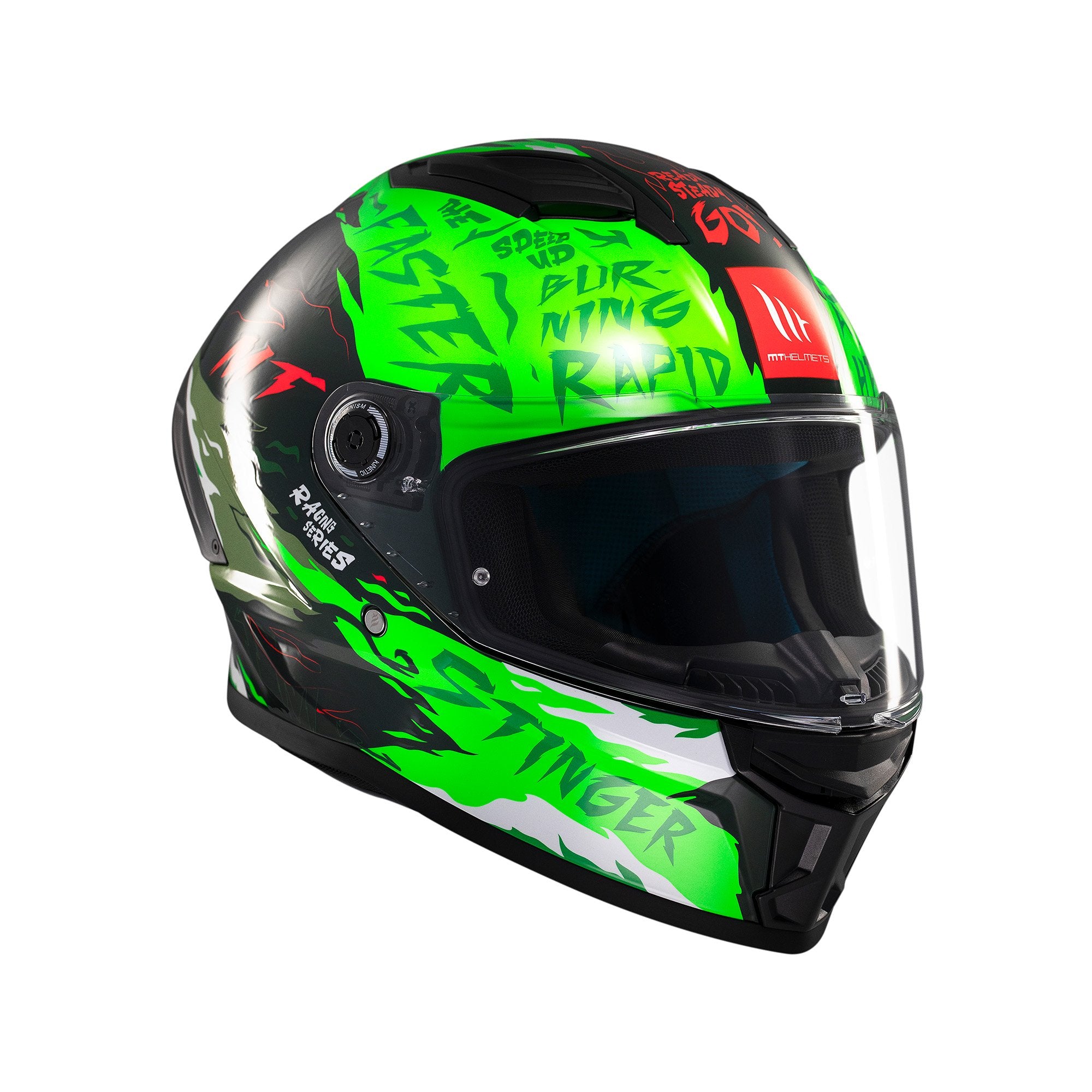 MT Stinger 2 Ardent C6 Full Face Helmet Gloss Green FREE 1 YEAR Returns, FREE UK Delivery | ThrottleChimp
