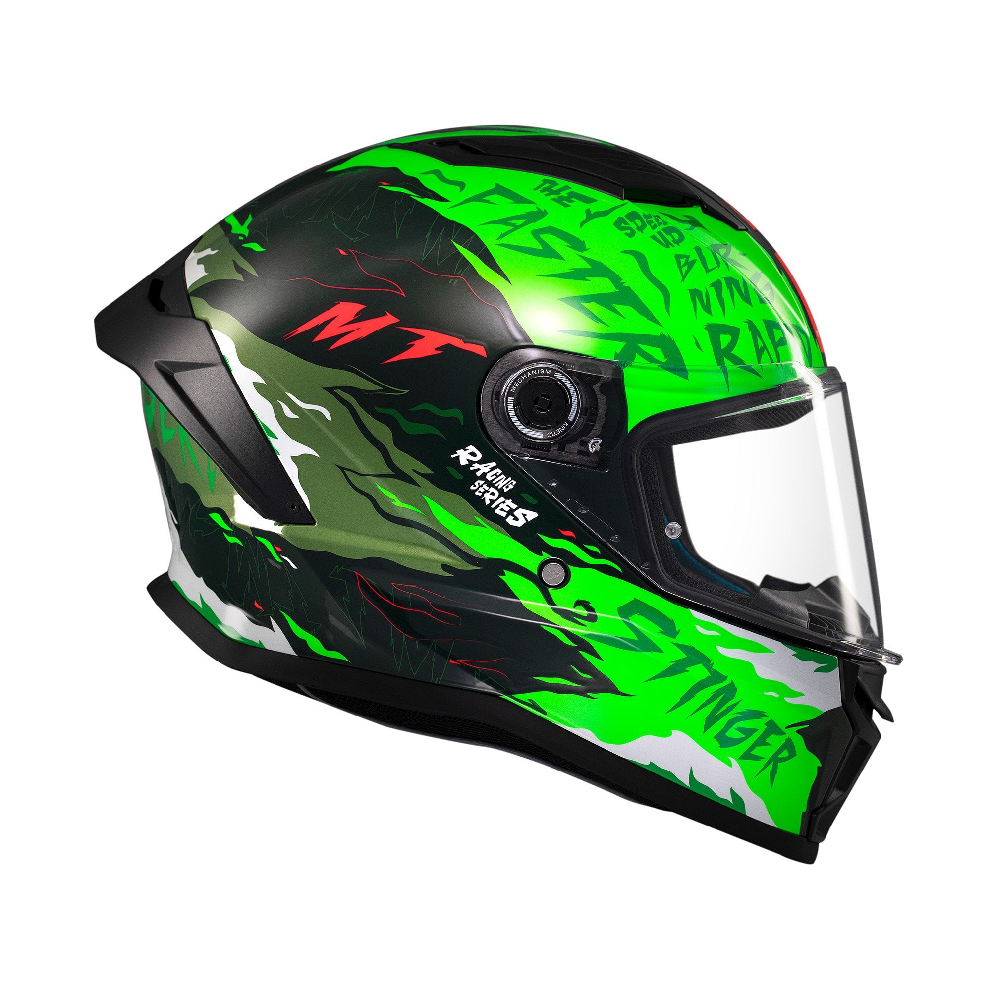 MT Stinger 2 Ardent C6 Full Face Helmet Gloss Green FREE 1 YEAR Returns, FREE UK Delivery | ThrottleChimp