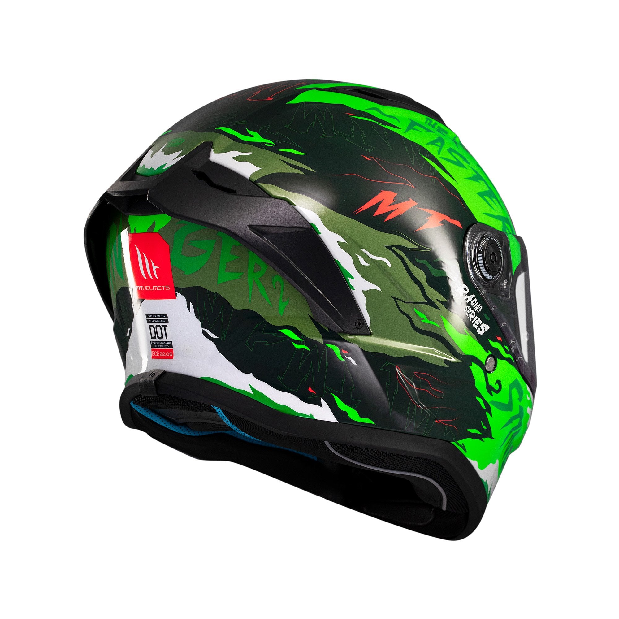 MT Stinger 2 Ardent C6 Full Face Helmet Gloss Green FREE 1 YEAR Returns, FREE UK Delivery | ThrottleChimp