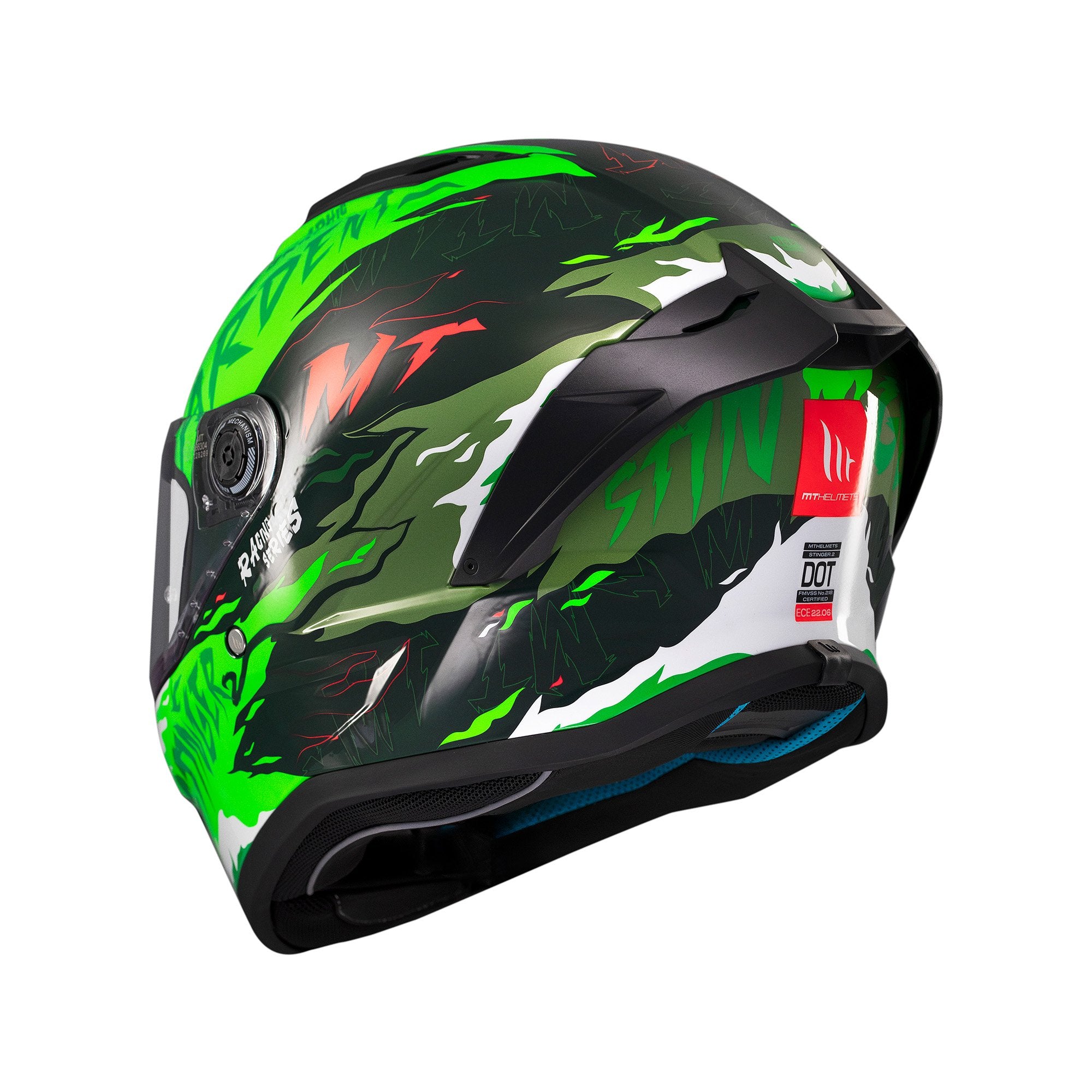 MT Stinger 2 Ardent C6 Full Face Helmet Gloss Green FREE 1 YEAR Returns, FREE UK Delivery | ThrottleChimp