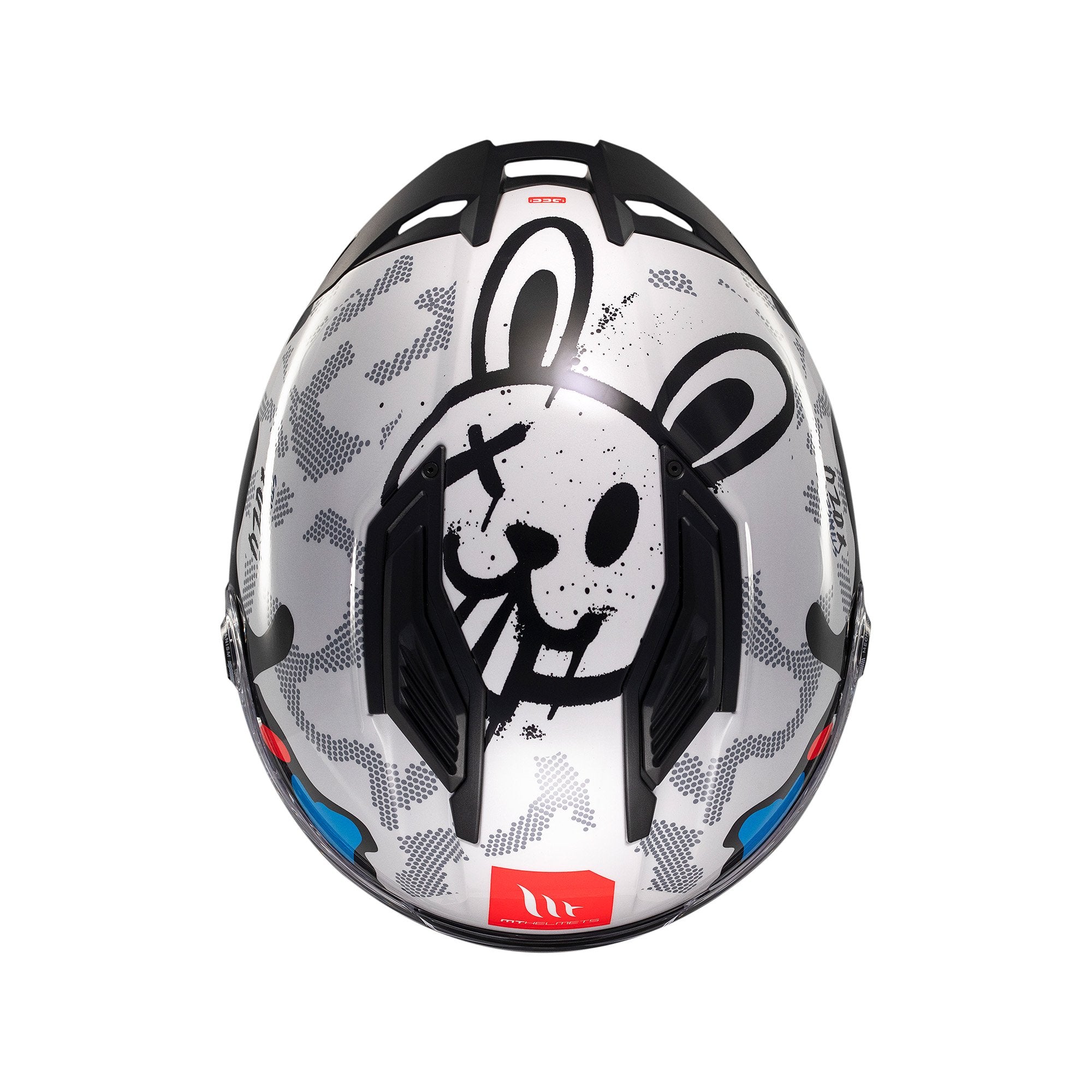 MT Stinger 2 Yozu A7 Full Face Helmet Gloss Blue / White FREE 1 YEAR Returns, FREE UK Delivery | ThrottleChimp