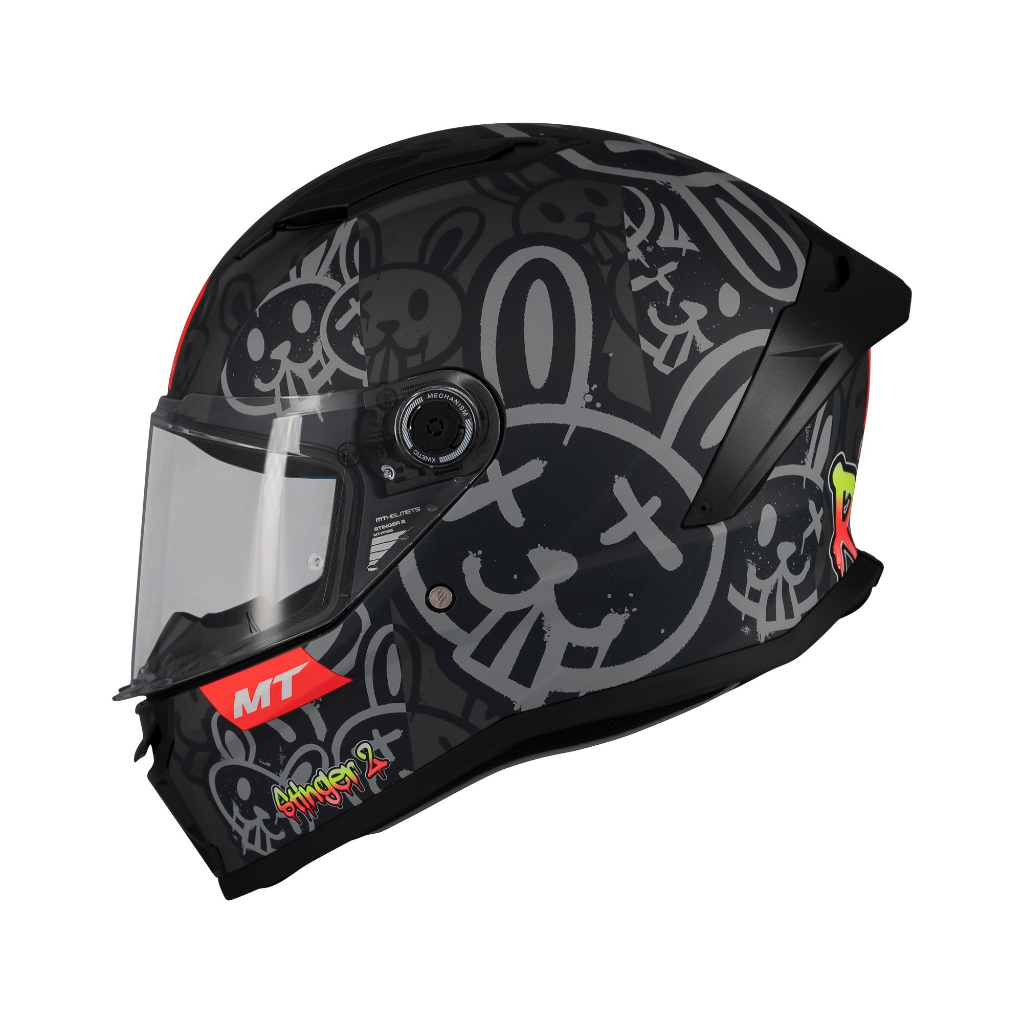 MT Stinger 2 Ram F1 Full Face Helmet Matt Black FREE 1 YEAR Returns, FREE UK Delivery | ThrottleChimp