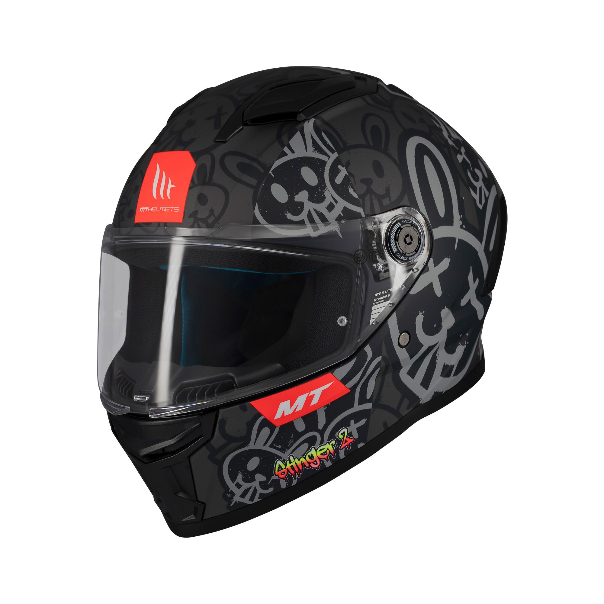 MT Stinger 2 Ram F1 Full Face Helmet Matt Black FREE 1 YEAR Returns, FREE UK Delivery | ThrottleChimp