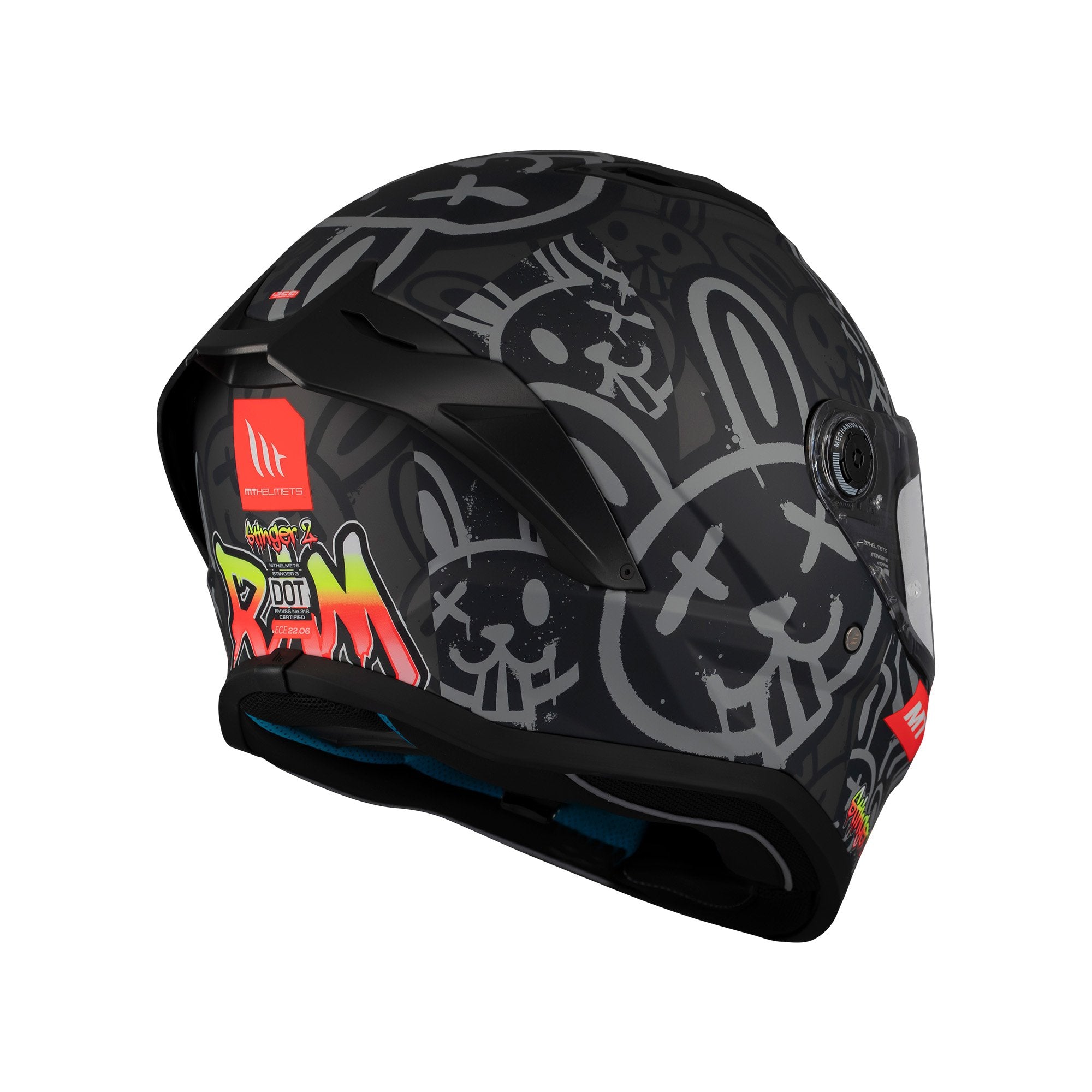 MT Stinger 2 Ram F1 Full Face Helmet Matt Black FREE 1 YEAR Returns, FREE UK Delivery | ThrottleChimp
