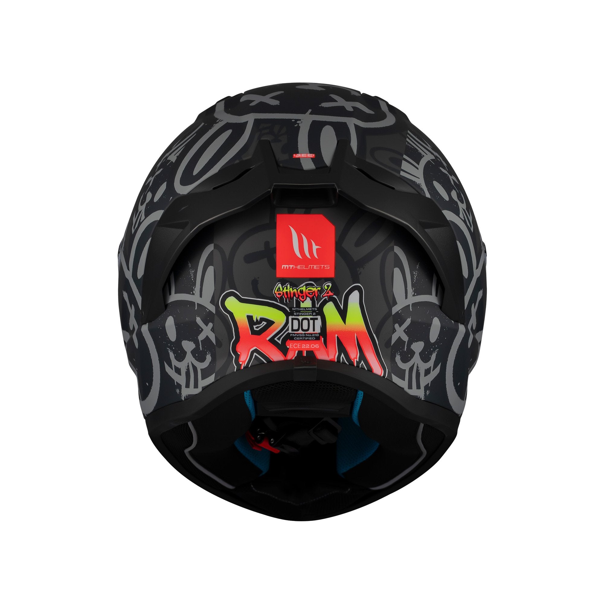 MT Stinger 2 Ram F1 Full Face Helmet Matt Black FREE 1 YEAR Returns, FREE UK Delivery | ThrottleChimp