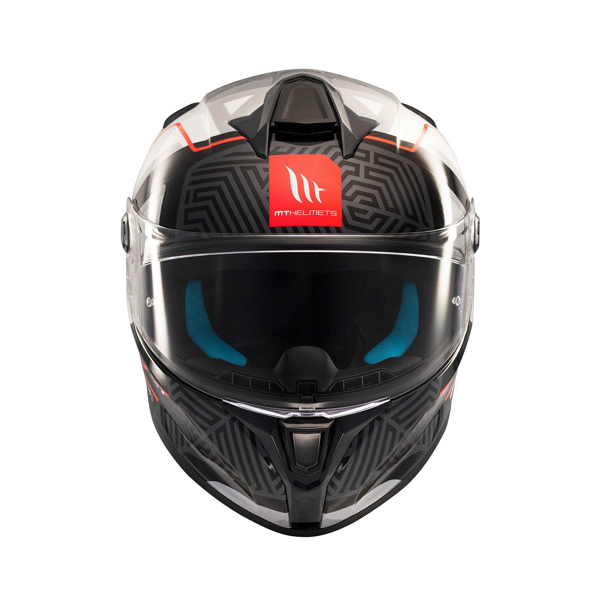 MT Targo S Brik C0 Full Face Helmet Gloss Black / White FREE 1 YEAR Returns, FREE UK Delivery | ThrottleChimp
