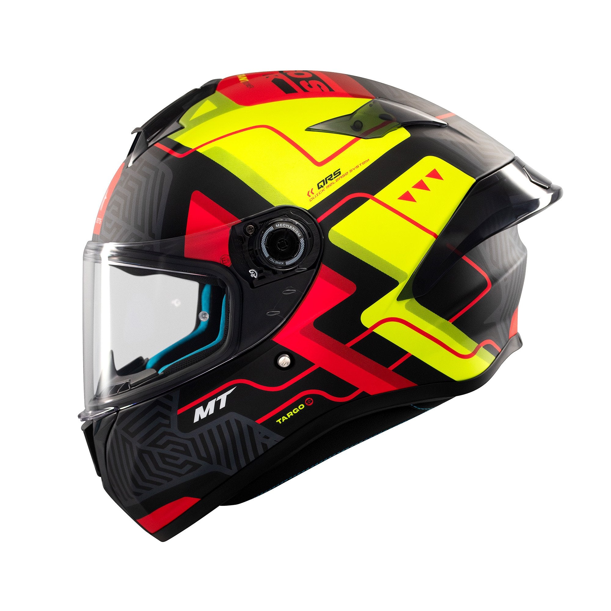 MT Targo S Brik C3 Full Face Helmet Matt Fluo Yellow FREE 1 YEAR Returns, FREE UK Delivery | ThrottleChimp