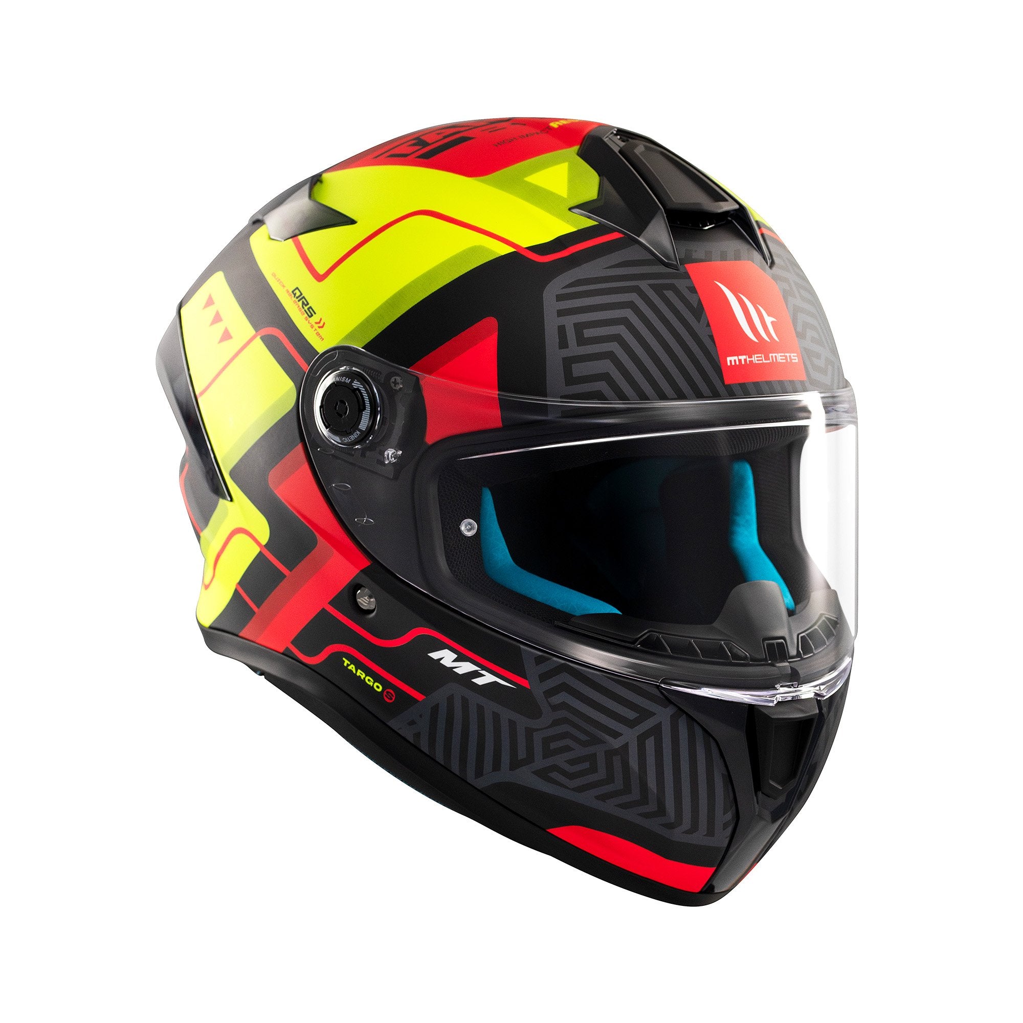 MT Targo S Brik C3 Full Face Helmet Matt Fluo Yellow FREE 1 YEAR Returns, FREE UK Delivery | ThrottleChimp