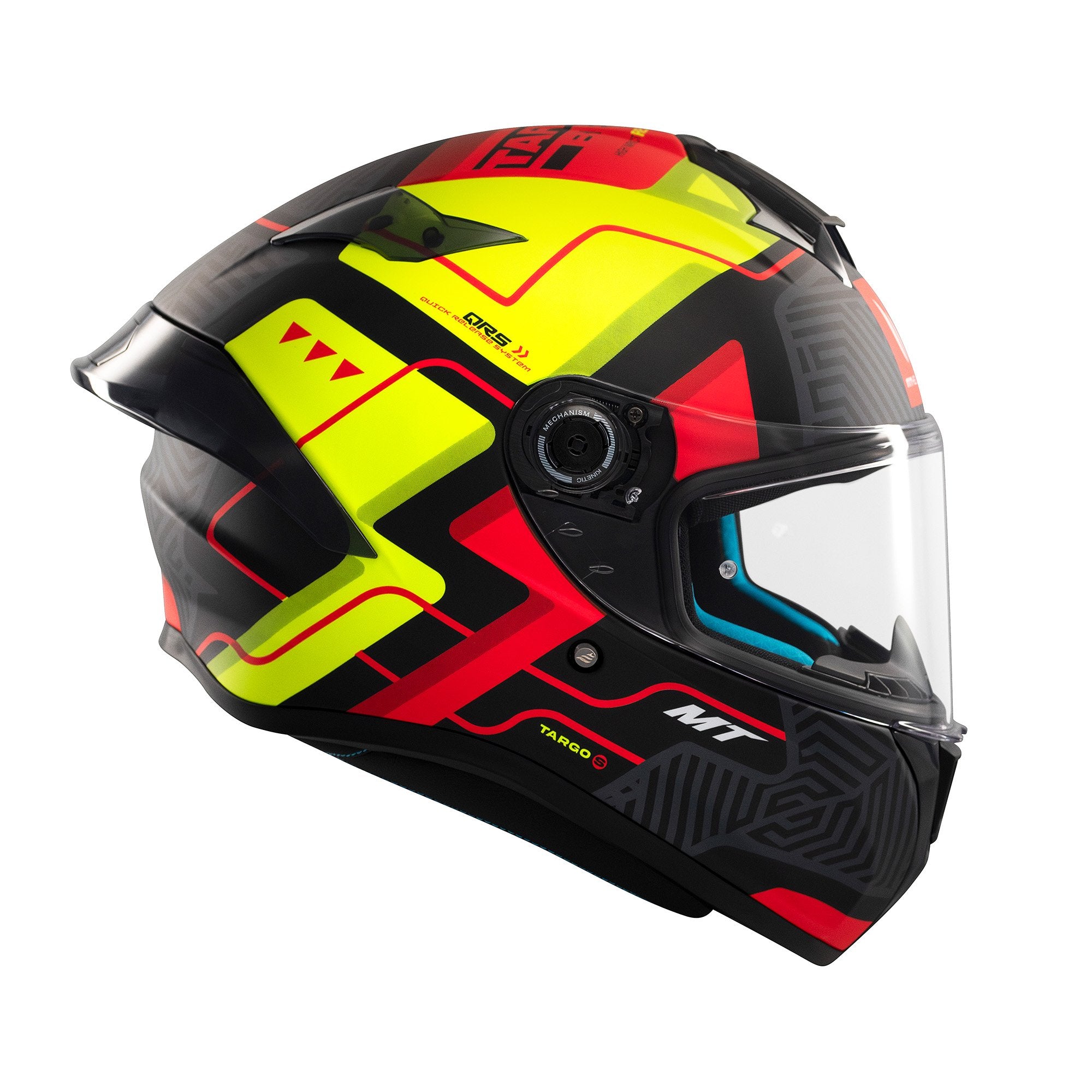 MT Targo S Brik C3 Full Face Helmet Matt Fluo Yellow FREE 1 YEAR Returns, FREE UK Delivery | ThrottleChimp