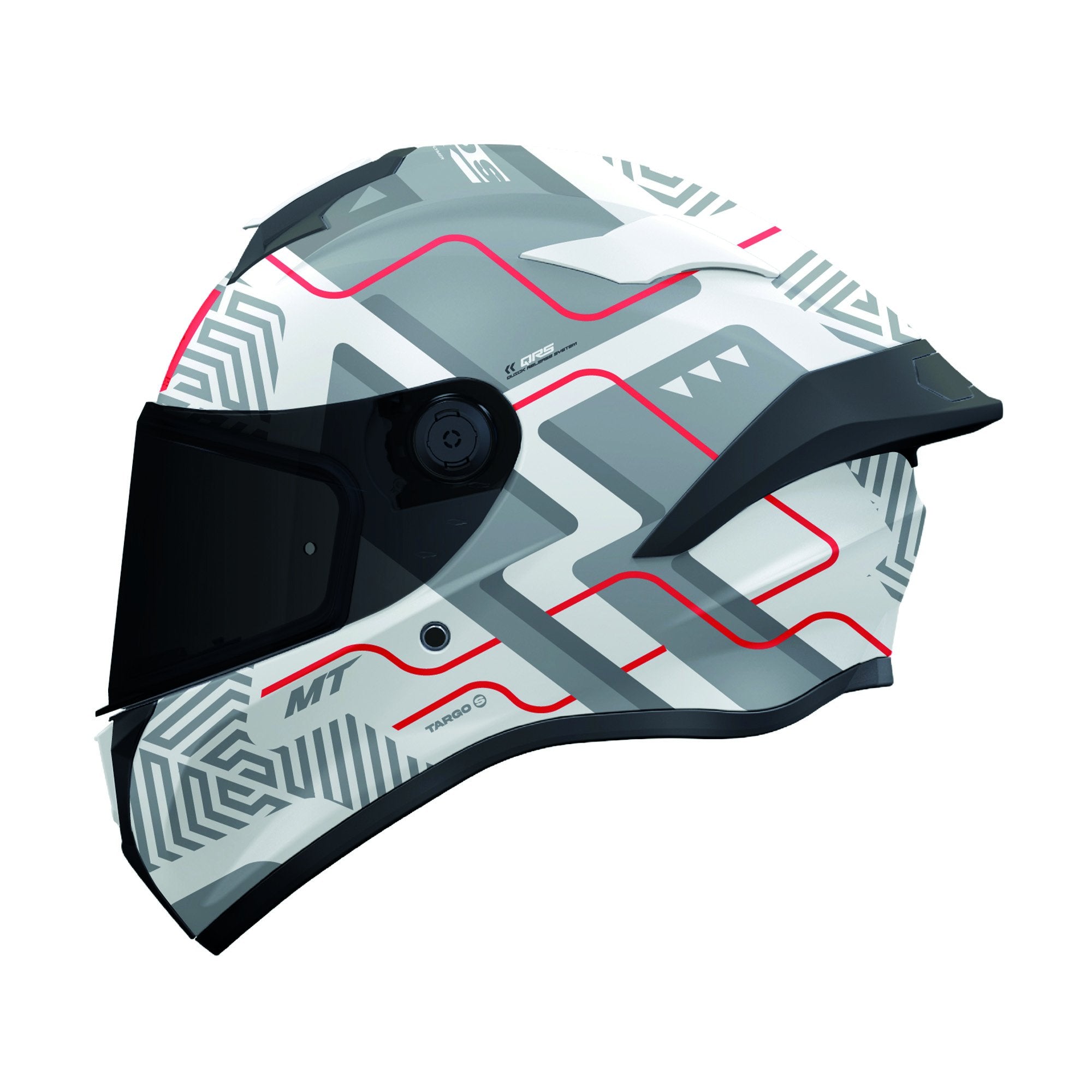 MT Targo S Brik D2 Full Face Helmet Gloss White FREE 1 YEAR Returns, FREE UK Delivery | ThrottleChimp