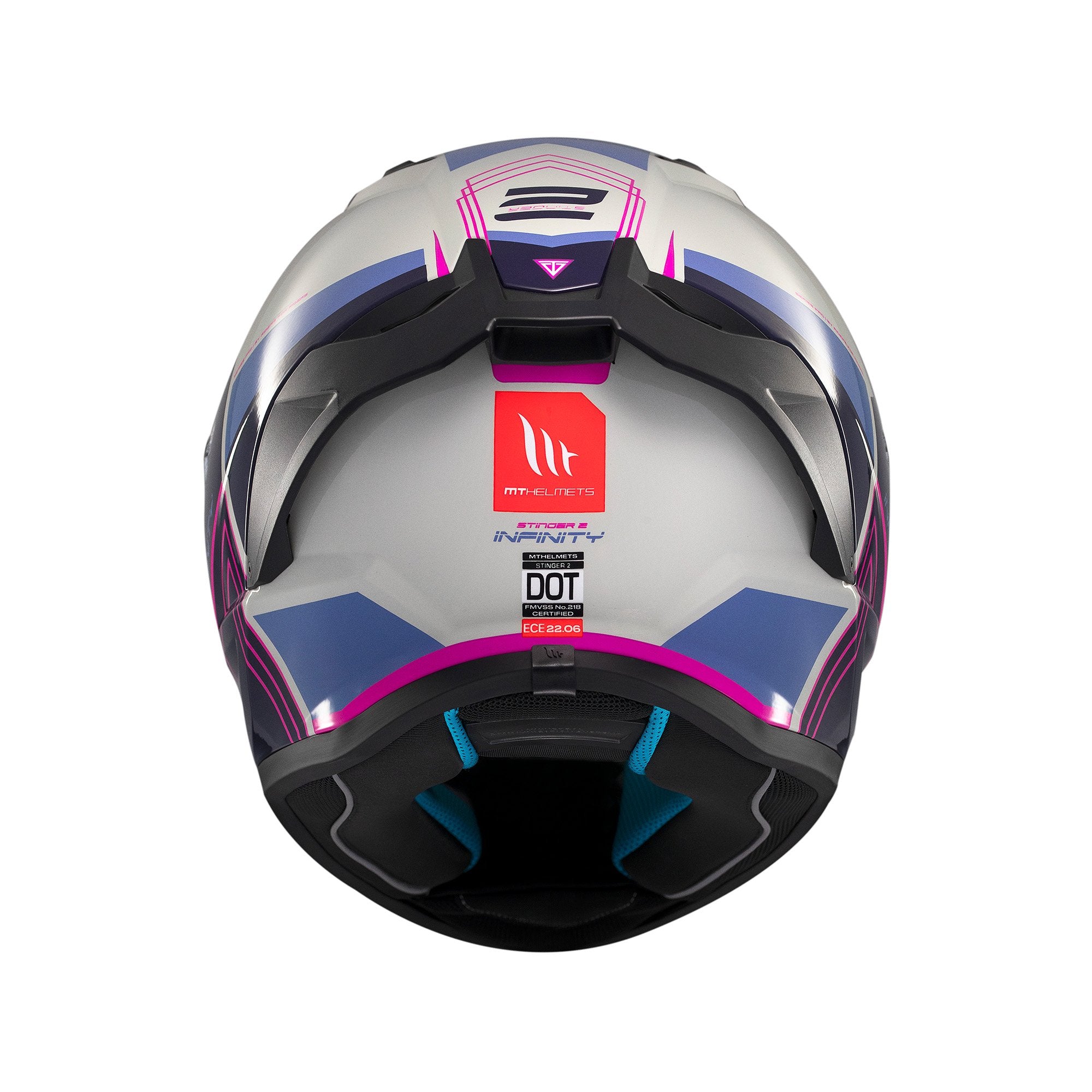 MT Stinger 2 Tron C8 Full Face Helmet Gloss Pink / Purple FREE 1 YEAR Returns, FREE UK Delivery | ThrottleChimp