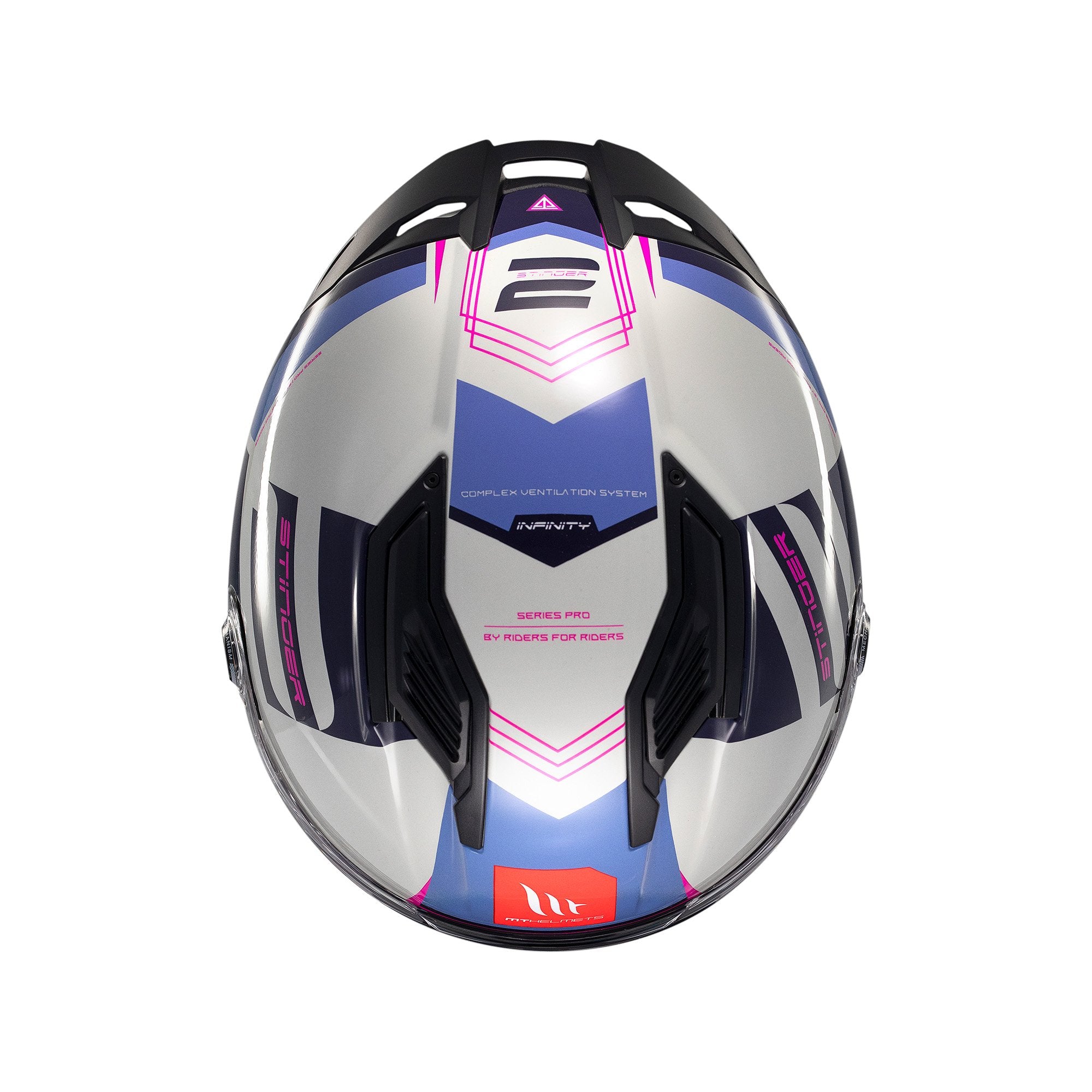 MT Stinger 2 Tron C8 Full Face Helmet Gloss Pink / Purple FREE 1 YEAR Returns, FREE UK Delivery | ThrottleChimp