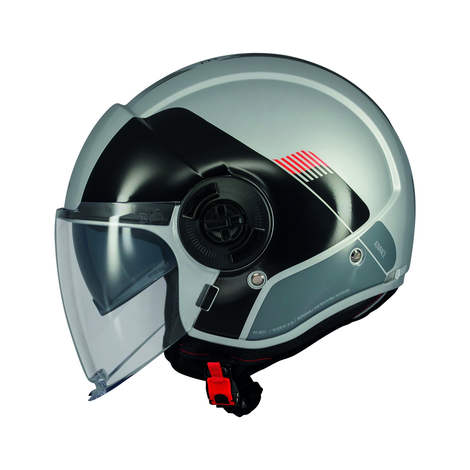 MT Viale SV Advance C41 Open Face Helmet Gloss Grey FREE 1 YEAR Returns, FREE UK Delivery | ThrottleChimp