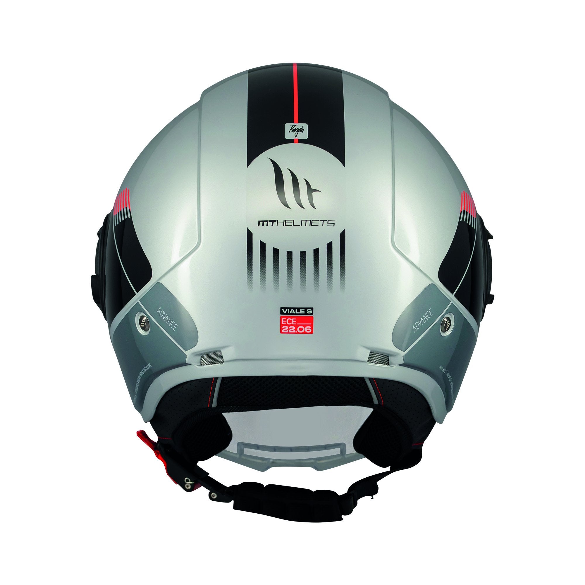 MT Viale SV Advance C41 Open Face Helmet Gloss Grey FREE 1 YEAR Returns, FREE UK Delivery | ThrottleChimp