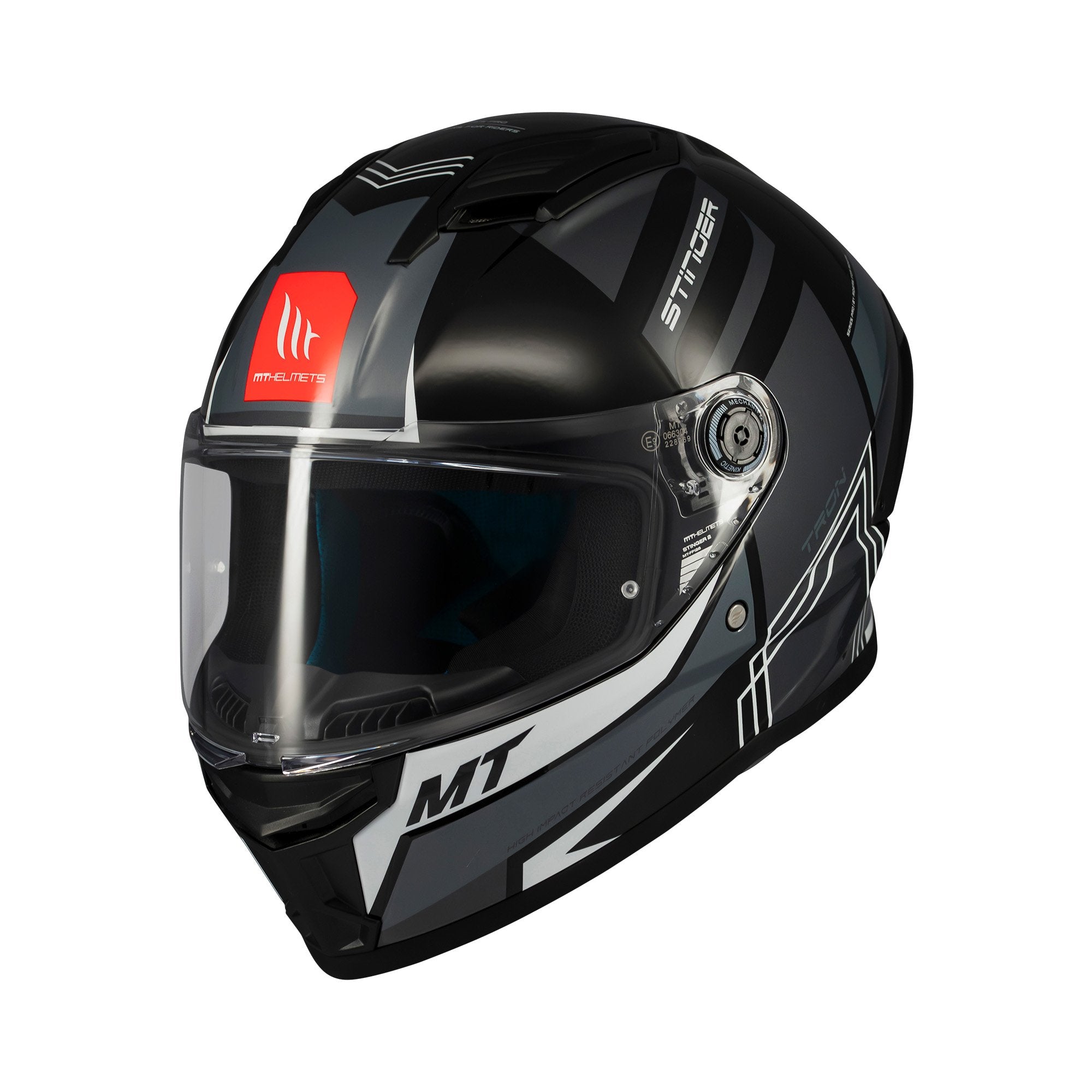 MT Stinger 2 Tron B12 Full Face Helmet Gloss Black FREE 1 YEAR Returns, FREE UK Delivery | ThrottleChimp