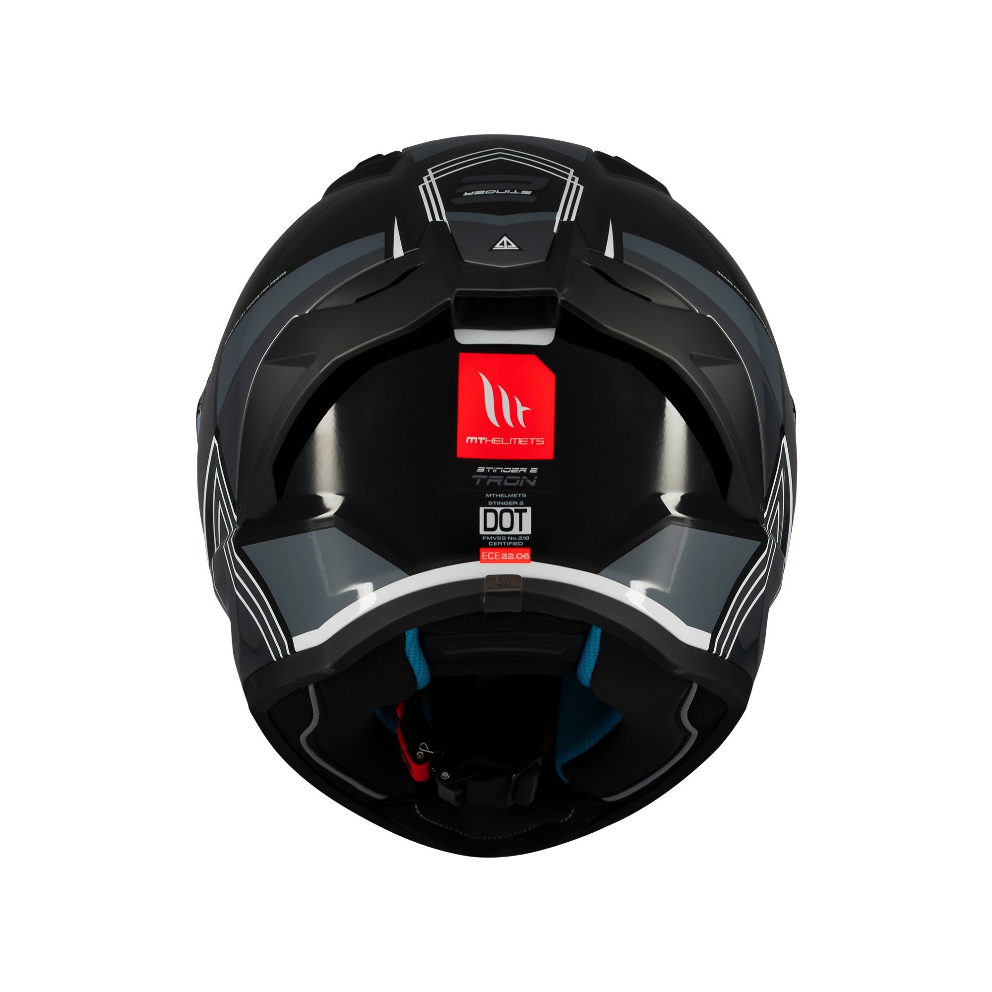 MT Stinger 2 Tron B12 Full Face Helmet Gloss Black FREE 1 YEAR Returns, FREE UK Delivery | ThrottleChimp