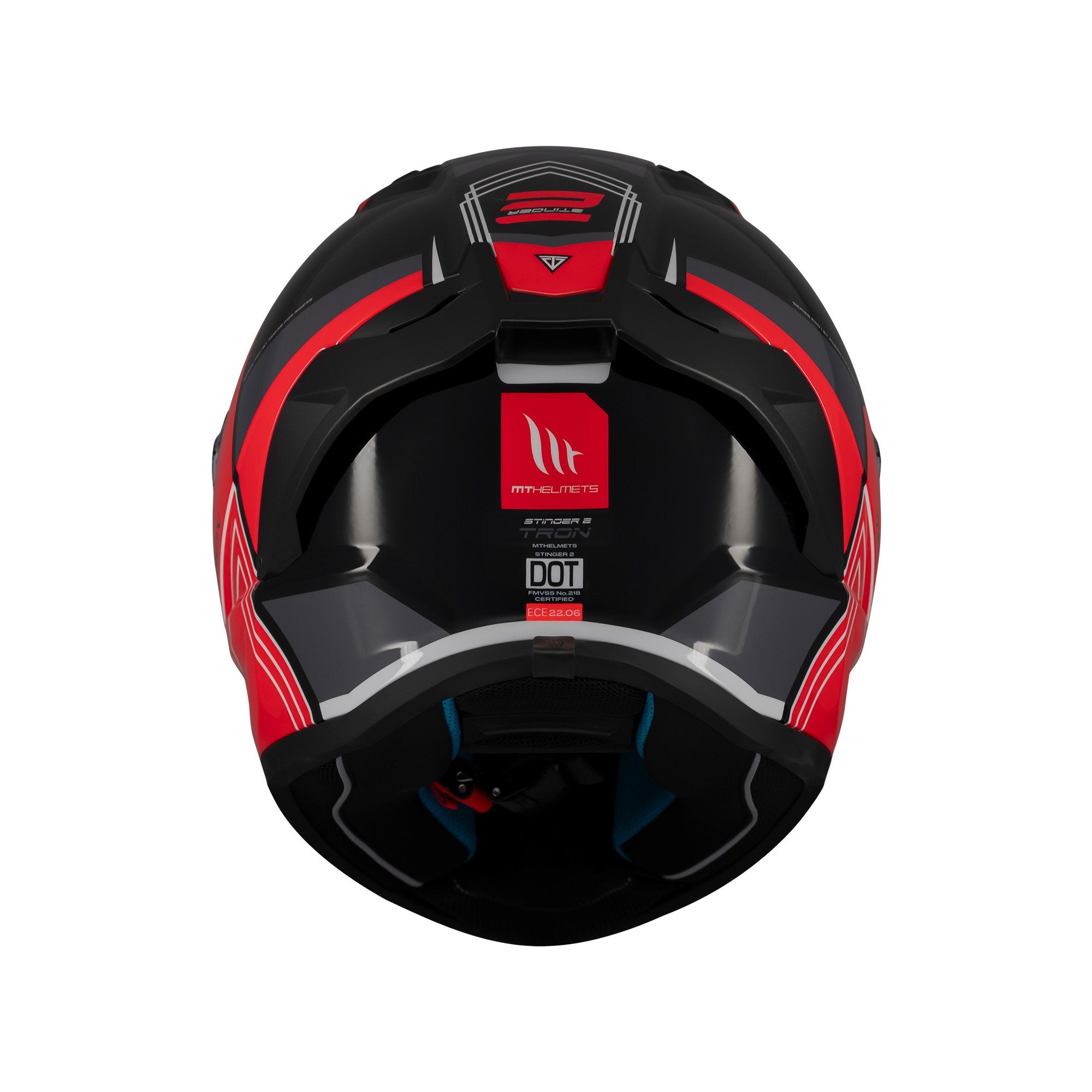 MT Stinger 2 Tron B15 Full Face Helmet Gloss Red FREE 1 YEAR Returns, FREE UK Delivery | ThrottleChimp