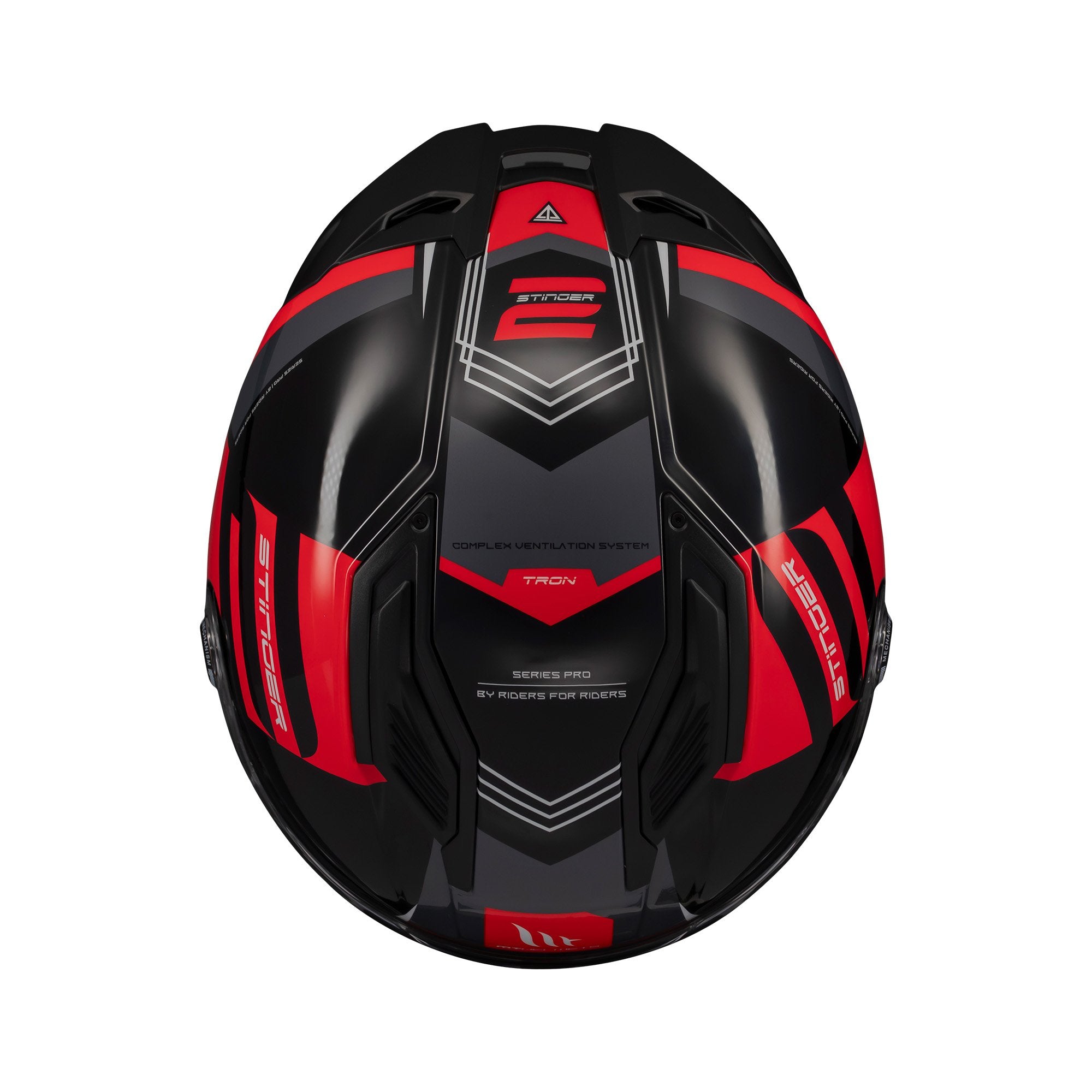 MT Stinger 2 Tron B15 Full Face Helmet Gloss Red FREE 1 YEAR Returns, FREE UK Delivery | ThrottleChimp