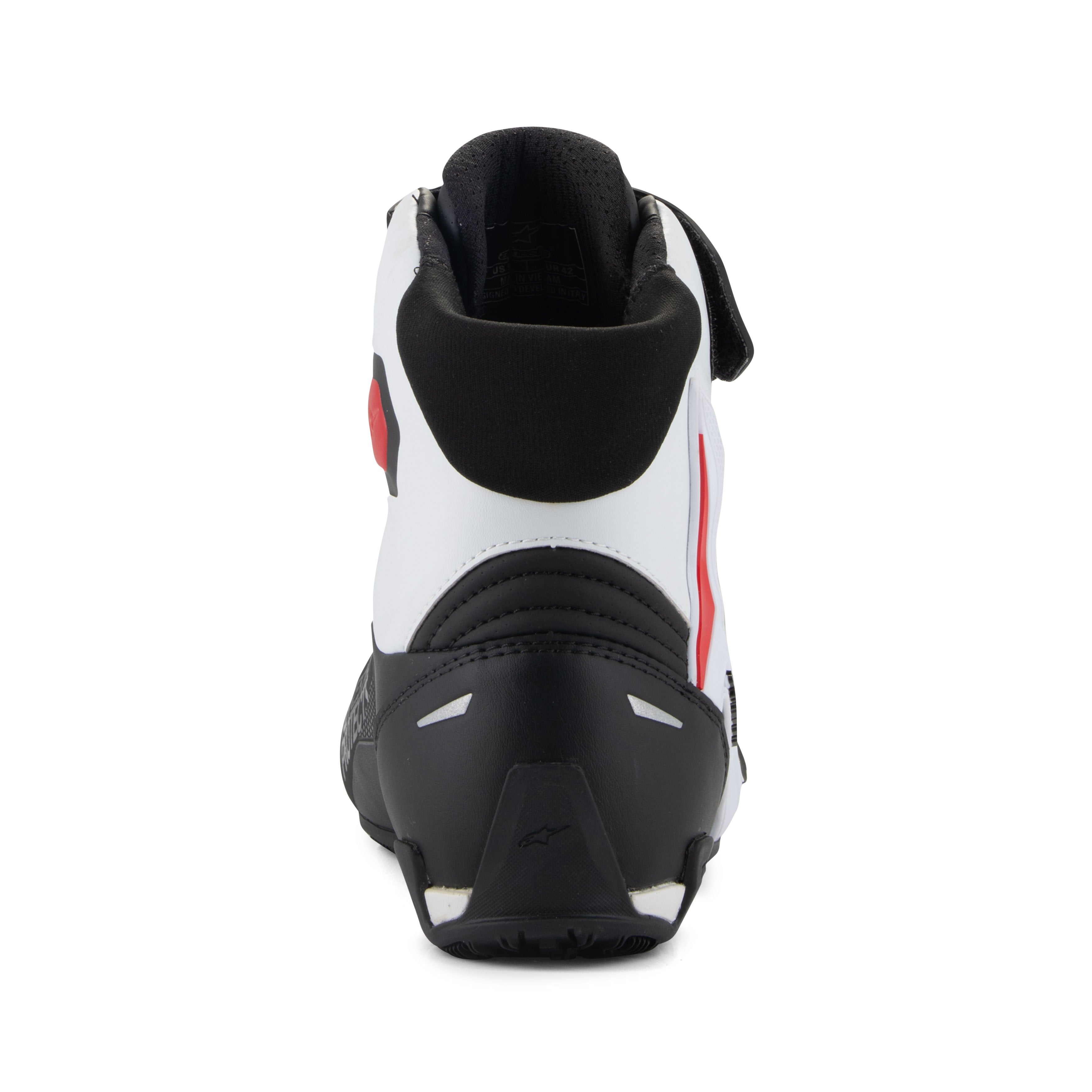 Alpinestars Faster-4 Shoes Black / White / Red FREE 1 YEAR Returns, FREE UK Delivery | ThrottleChimp