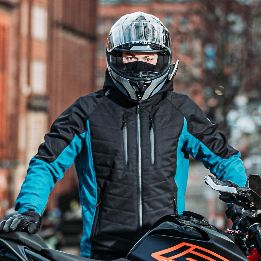 Spada Tino CE Waterproof Textile Jacket Black / Coral FREE 1 YEAR Returns, FREE UK Delivery | ThrottleChimp