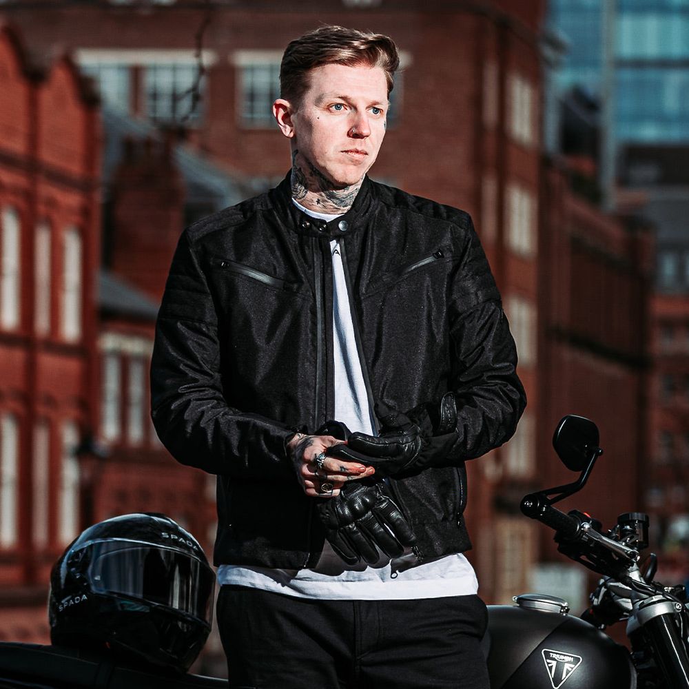 Spada Cafe Flux CE Textile Jacket Black FREE 1 YEAR Returns, FREE UK Delivery | ThrottleChimp