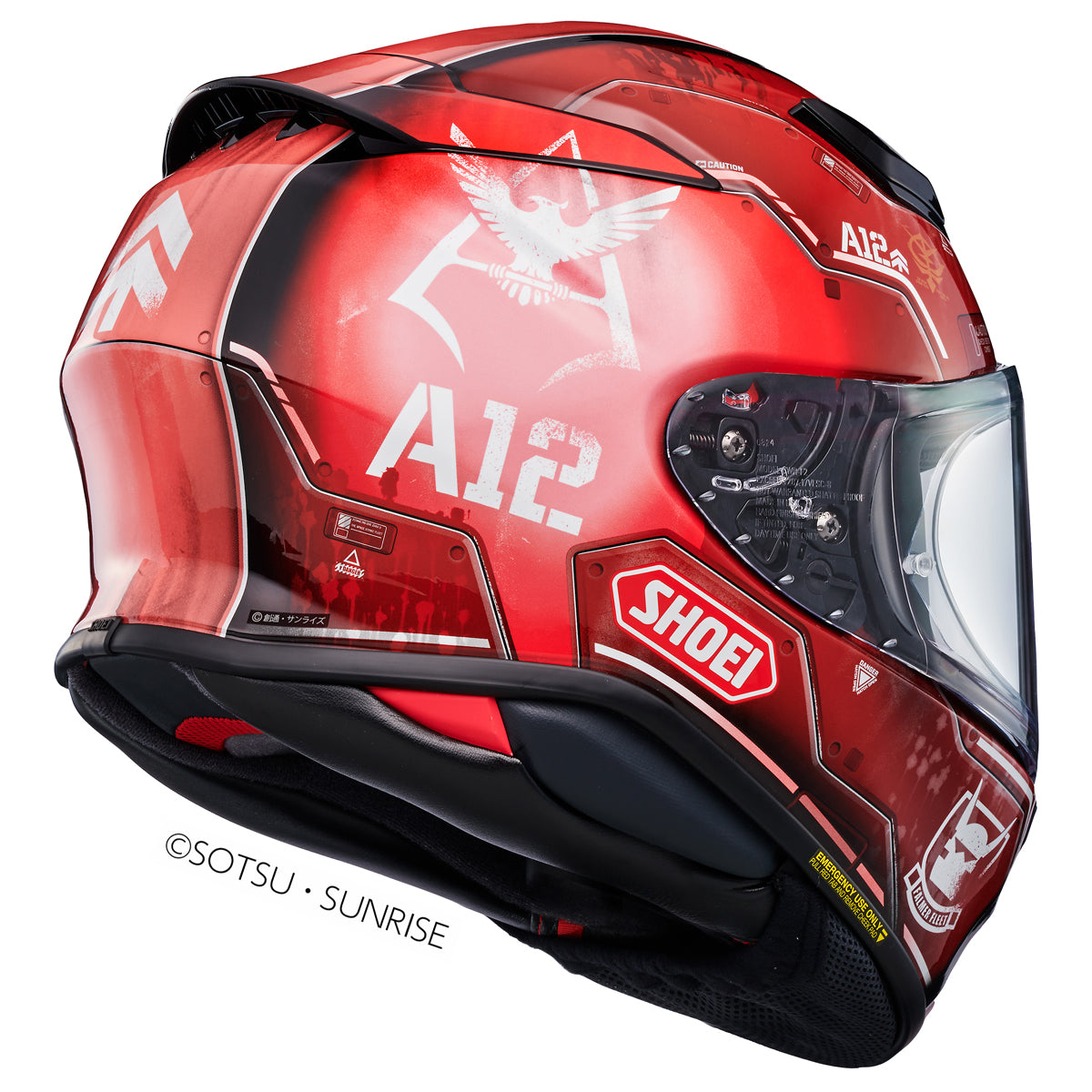 Shoei NXR2 MS-06S Char's Zaku 2 TC1 Full Face Helmet Red FREE 1 YEAR Returns, FREE UK Delivery | ThrottleChimp