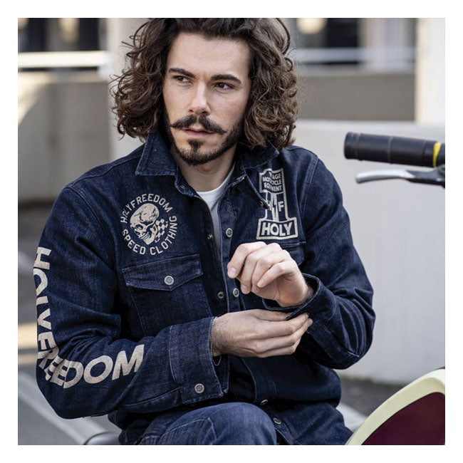 Holy Freedom Genoa Stampato Jacket Denim