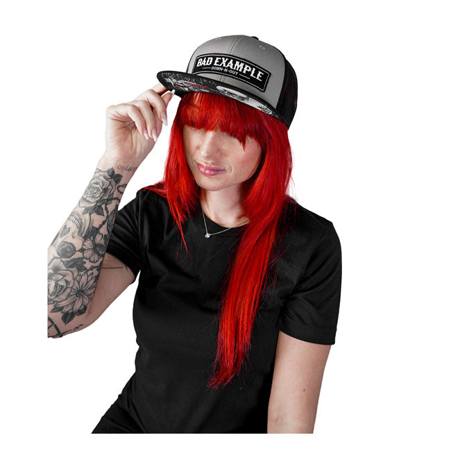 Down-N-Out Bad Example Snapback Cap Grey / Black