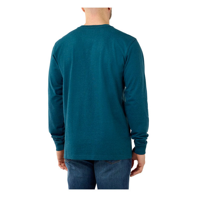 Carhartt Sleeve Logo Long Sleeves T-Shirt Blue Heather