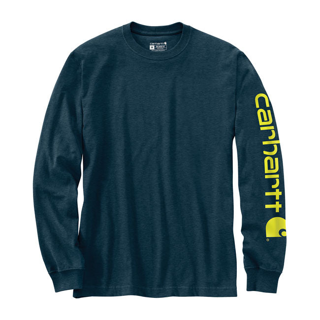 Carhartt Sleeve Logo Long Sleeves T-Shirt Blue Heather