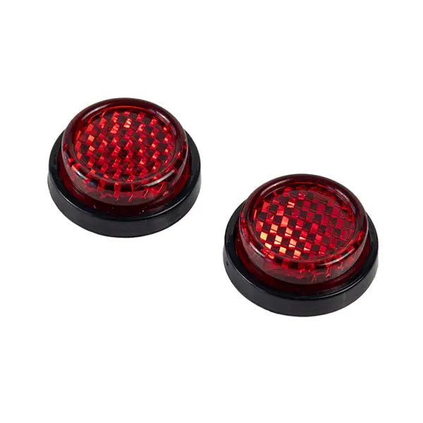 Riderr Self Adhesive Reflectors Red - Pack Of 2 FREE 1 YEAR Returns, FREE UK Delivery | ThrottleChimp