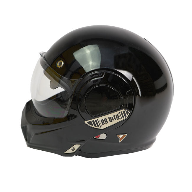 ByCity 180 Tech Convertible Black Shiny Helmet