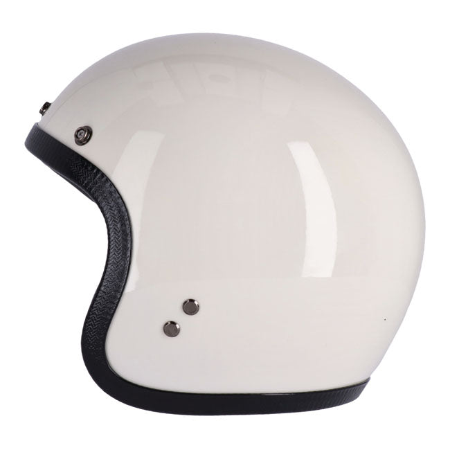 13 And A Half Magazine Skull Bucket Open Face Helmet Vintage White FREE 1 YEAR Returns, FREE UK Delivery | ThrottleChimp