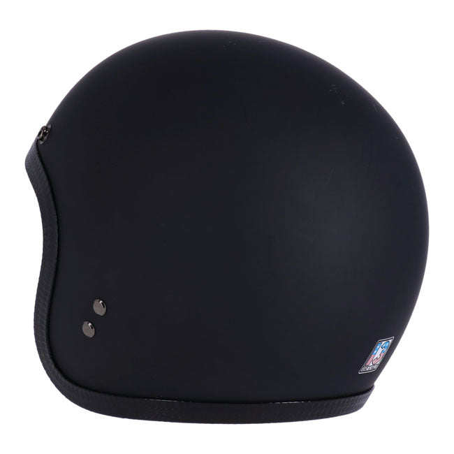 13 And A Half Magazine Skull Bucket Open Face Helmet Matt Black FREE 1 YEAR Returns, FREE UK Delivery | ThrottleChimp